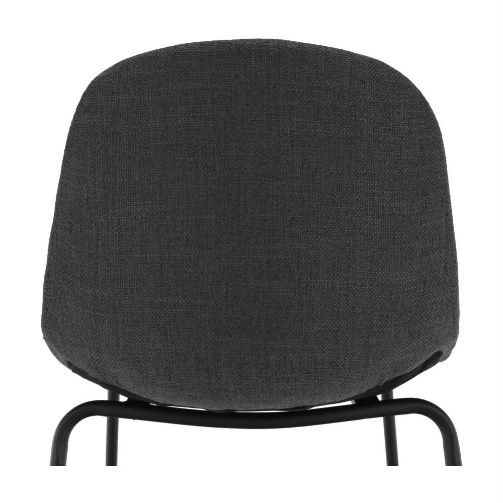 Scaun bar, material textil gri închis/metal, MARIOLA 2 NEW