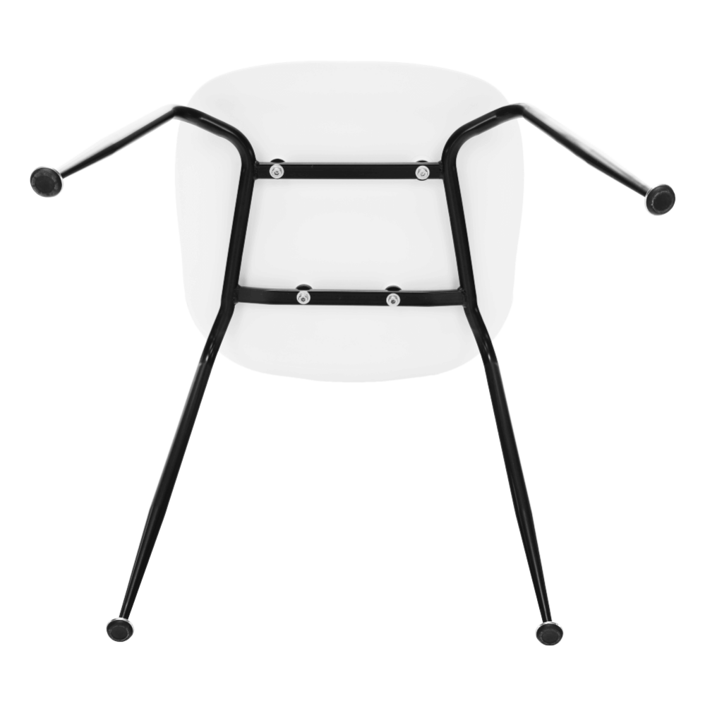 Scaun dining, alb/negru, MENTA