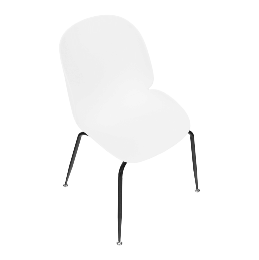 Scaun dining, alb/negru, MENTA