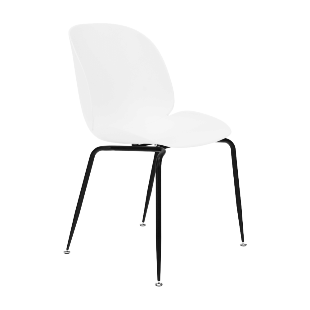 Scaun dining, alb/negru, MENTA