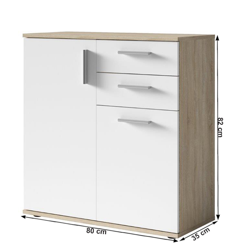 Scrin, stejar sonoma / alb, METRIS TYP 3