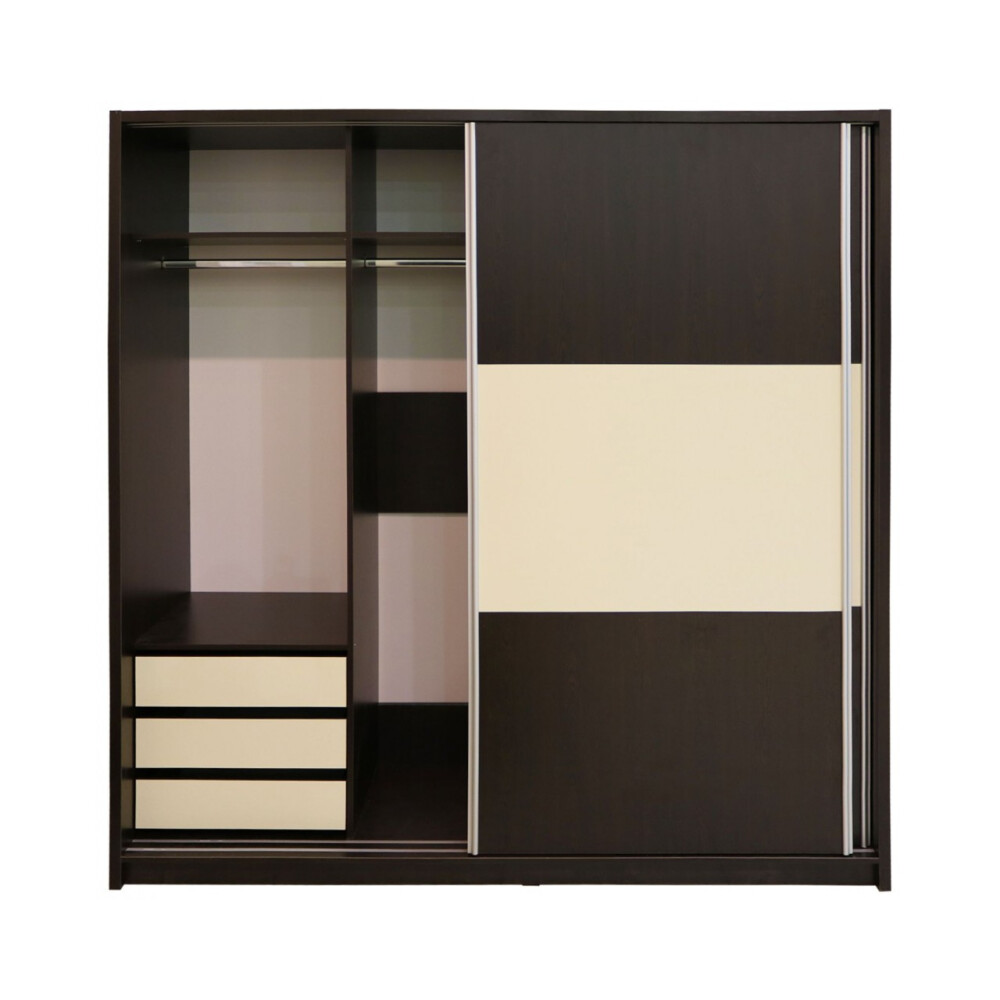 Dormitor Milano cu Pat Tapitat Wenge 160x200 cm