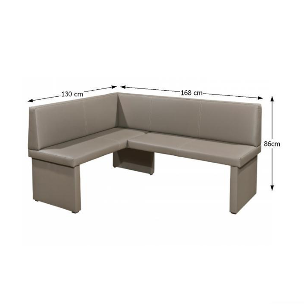 Colţar, piele eco cappuccino, stânga, MODERN