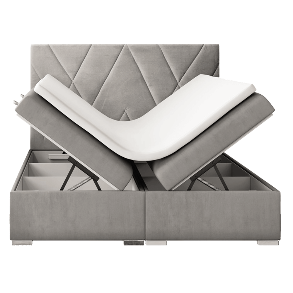 Pat boxspring, gri, 160x200, ORA