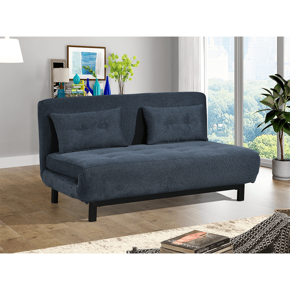 Canapea extensibilă, material textil gri, BODENA
