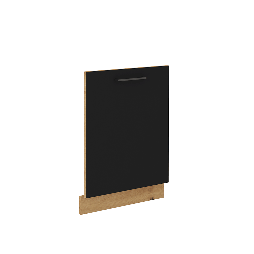 Uşă pentru maşina de spălat vase, stejar artizan/ negru mat, MONRO ZM 713x596