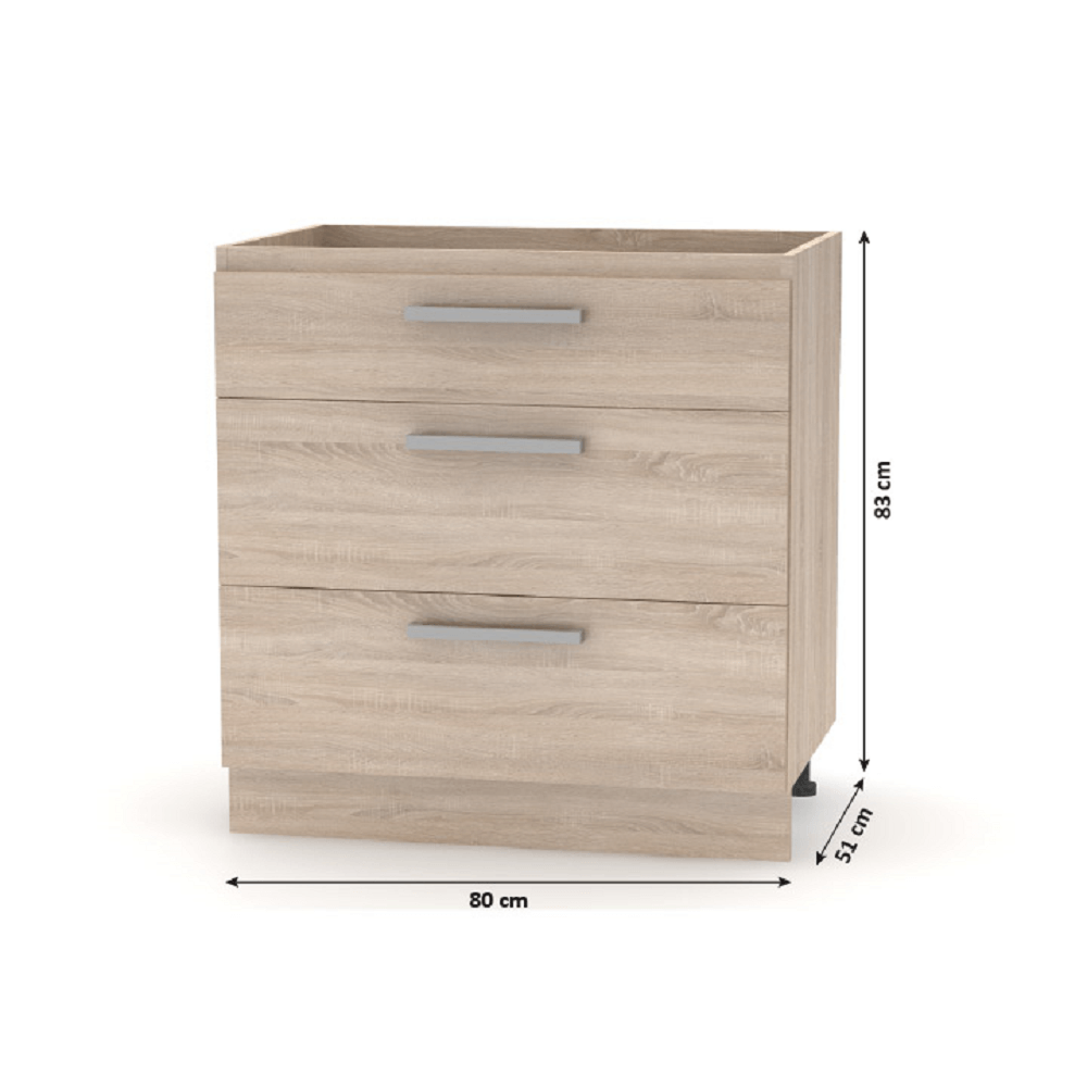 Cabinet inferior 45 1DV, stejar sonoma, NOVA PLUS NOPL-064-0S