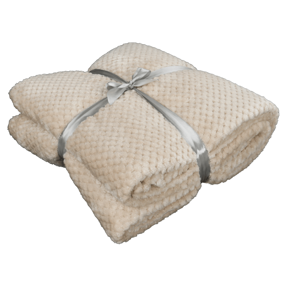 Pătură cu două feţe, bej-gri, 150x200, DEFANA TYP 2