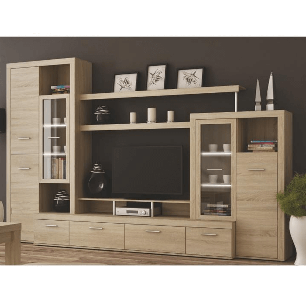 Mobilă de living, stejar sonoma,  ATLANTIS NEW