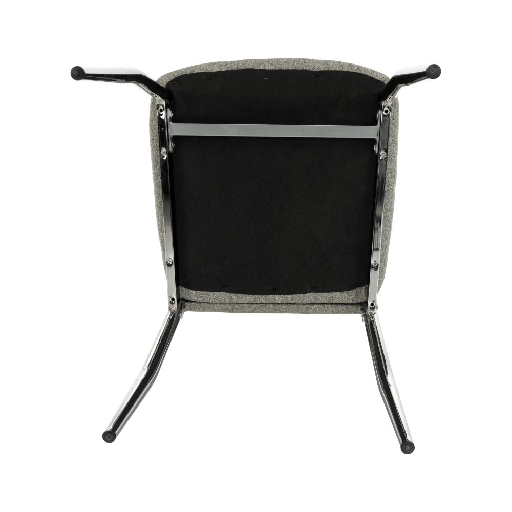 Scaun bucătărie, material textil bej/crom, OLIVA NEW