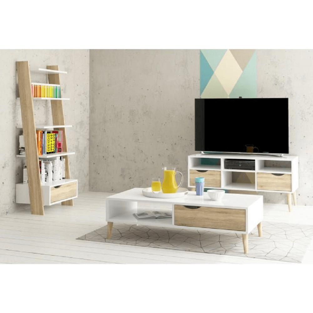 Comodă, stejar sonoma/alb, OSLO 75387