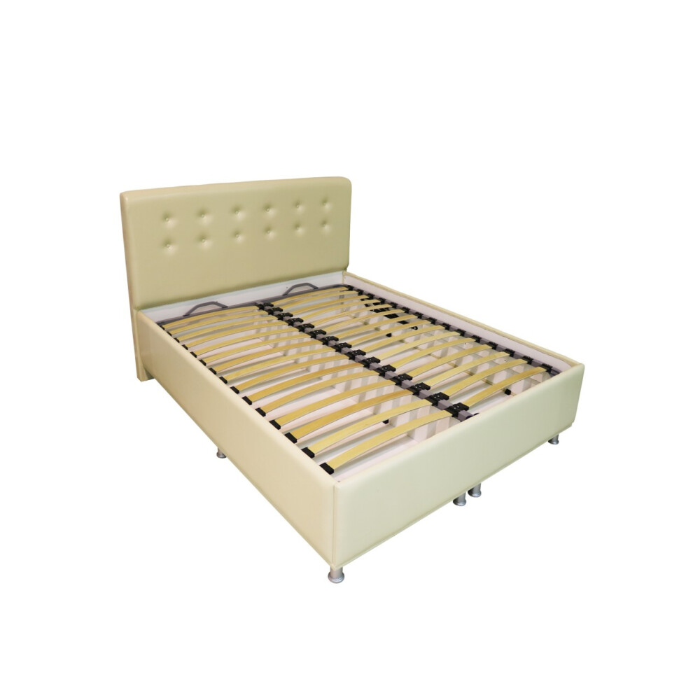 Dormitor Milano Sonoma cu Pat Tapitat Bej 140x200