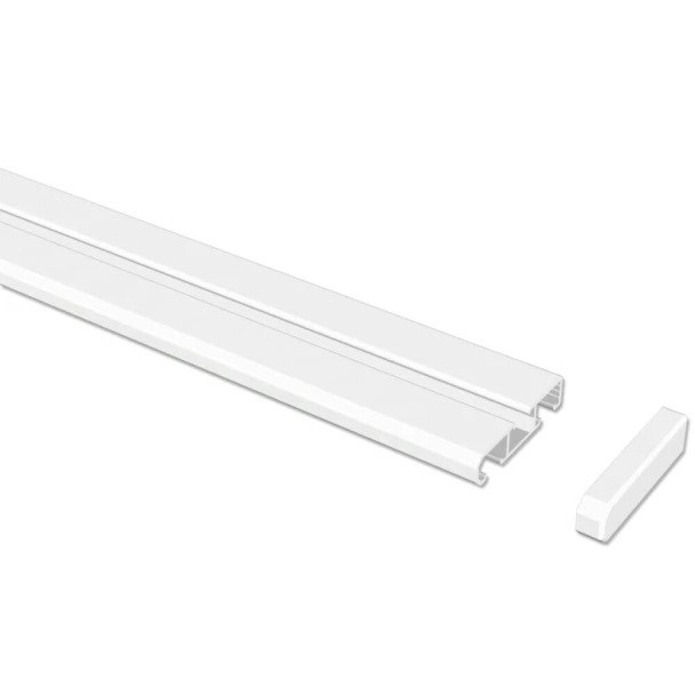 Plinta podea Nybro, aluminiu, alb - Latime 320 cm