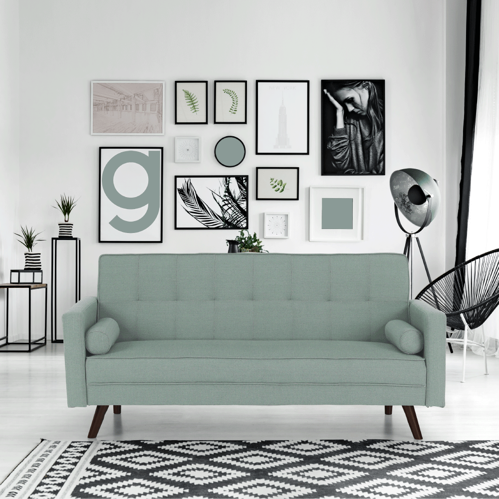 Colţar extensibil, material verde-mentol, OTISA