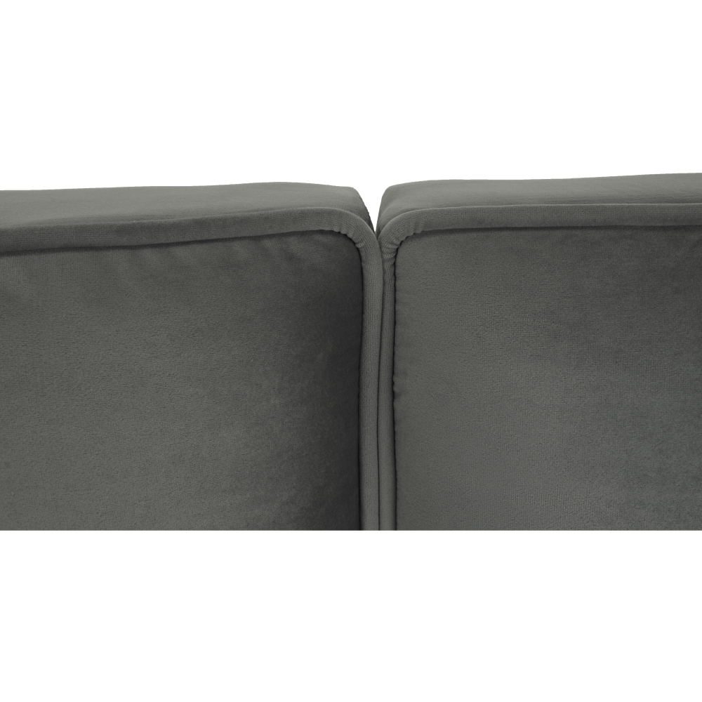 Colţar extensibil, catifea gri deschis / fag, KAPRERA NEW