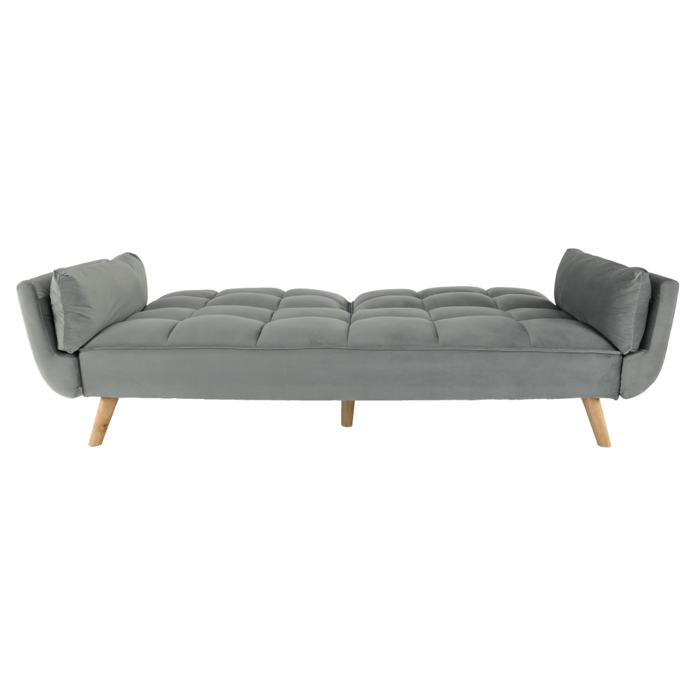 Colţar extensibil, catifea gri deschis / fag, KAPRERA NEW