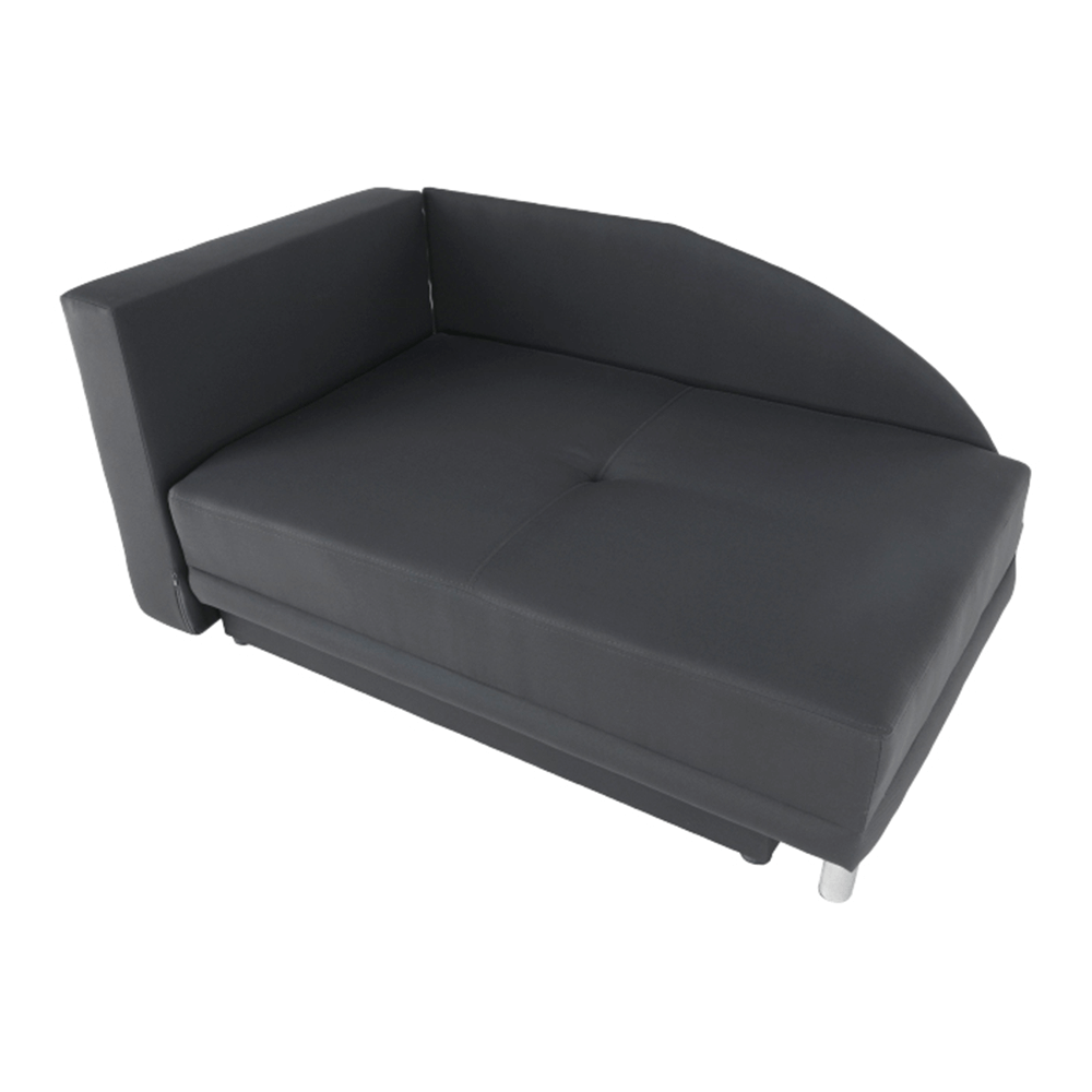 Colţar extensibil, material textil gri-negru, stânga, LAUREL