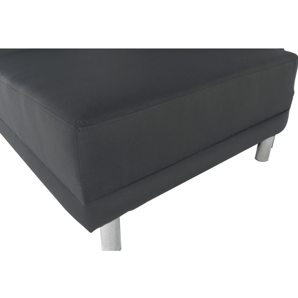 Colţar extensibil, material textil gri-negru, stânga, LAUREL