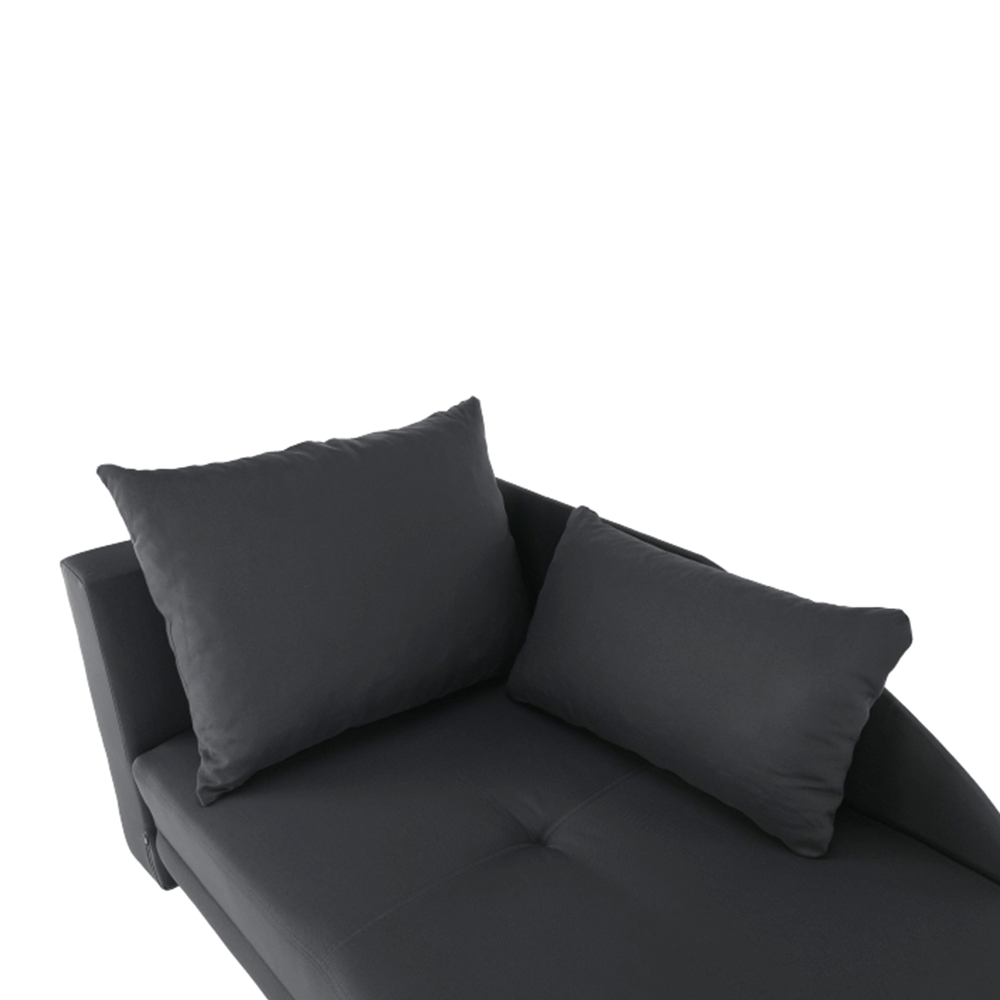 Colţar extensibil, material textil gri-negru, stânga, LAUREL
