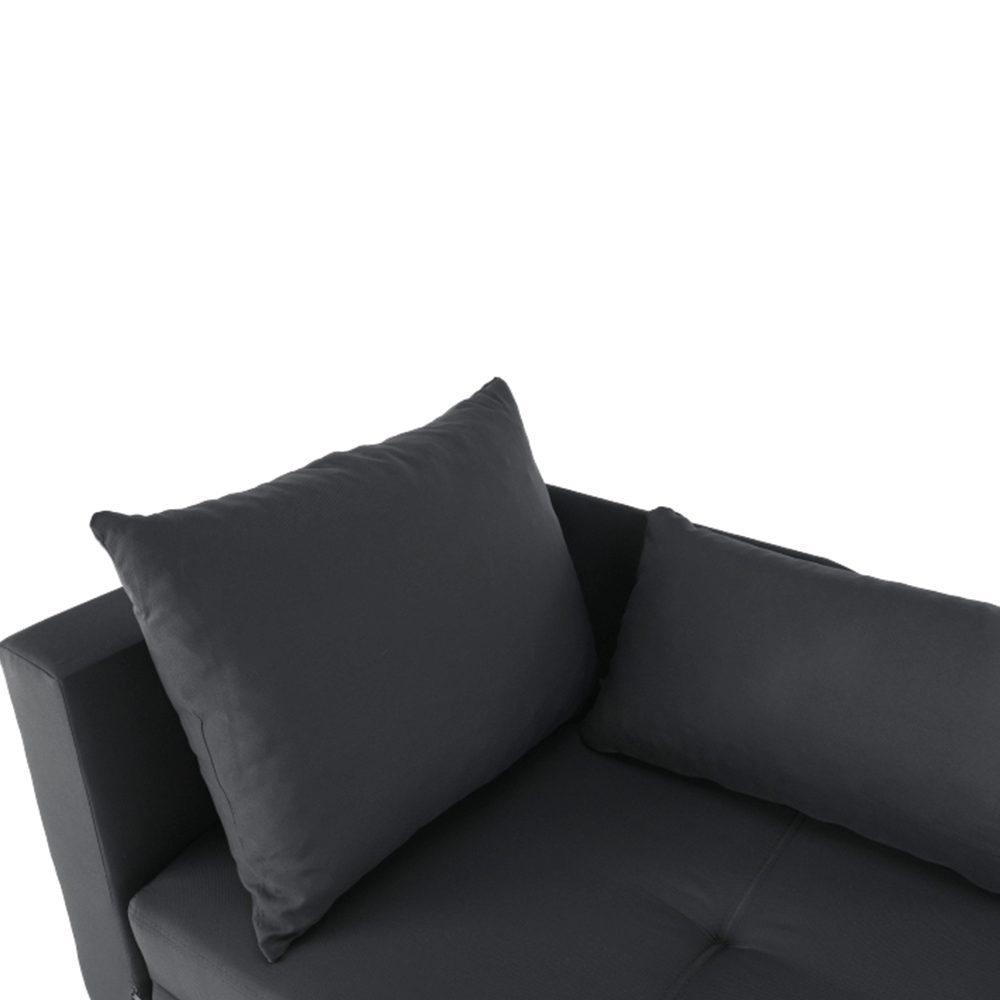 Colţar extensibil, material textil gri-negru, stânga, LAUREL