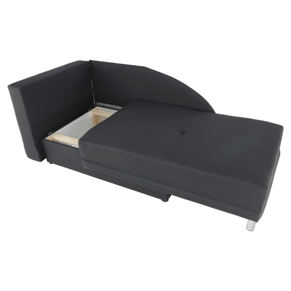 Colţar extensibil, material textil gri-negru, stânga, LAUREL
