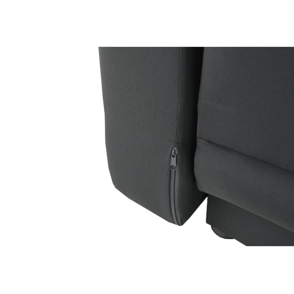 Colţar extensibil, material textil gri-negru, stânga, LAUREL