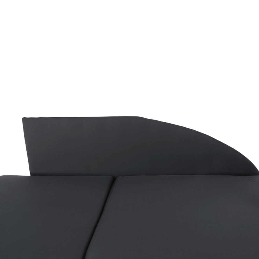 Colţar extensibil, material textil gri-negru, stânga, LAUREL