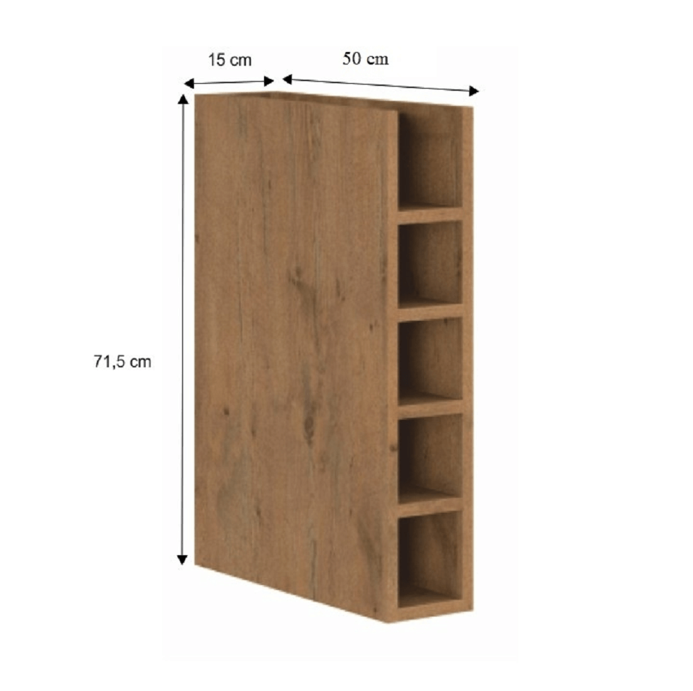 Cabinet inferior cu rafturi, stejar Lancelot, VEGA 15 D OTW BB