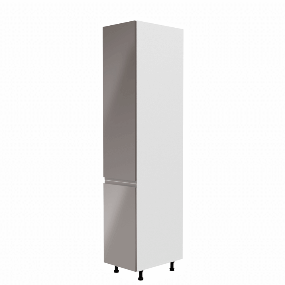 Dulap pentru alimente, alb/gri extra lucios, dreapta, AURORA D60R
