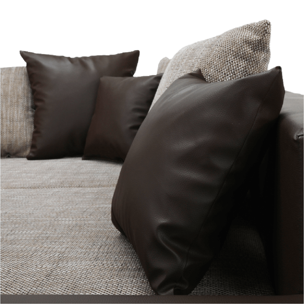 Colţar, S, piele eco maro/textil maro, PETRANA NEW