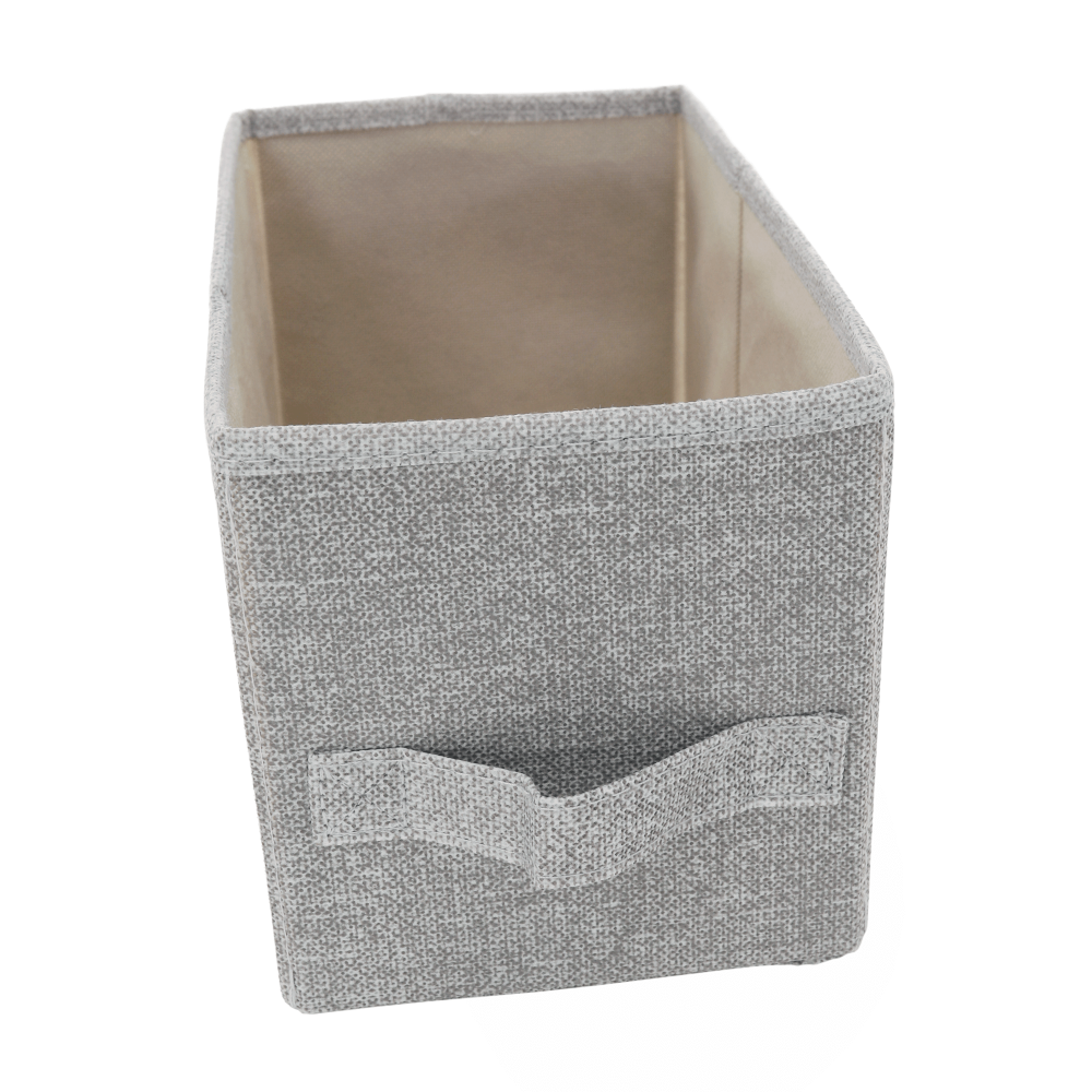Comodă cu sertare din material textil, gri/alb/gri deschis, ROSITA TYP 4