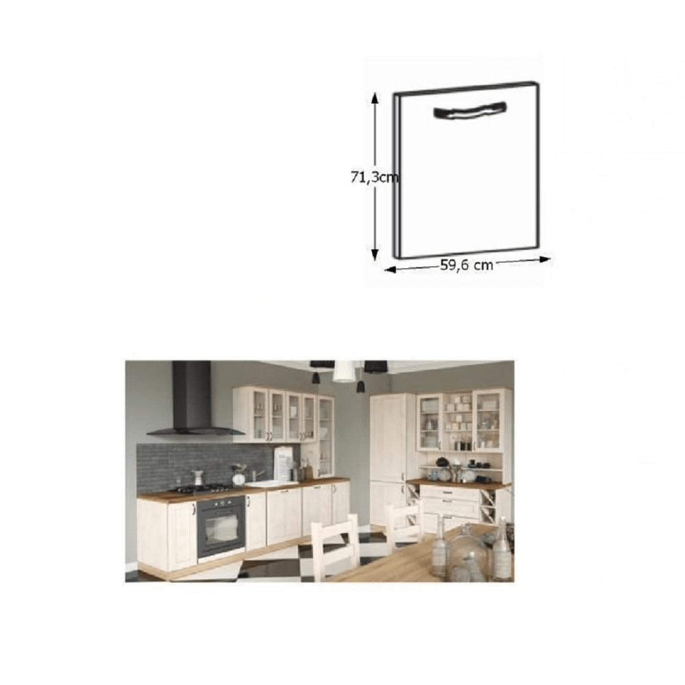 Uşă pentru maşina de spălat vase, 59,6x71,3, pin nordic, ROYAL