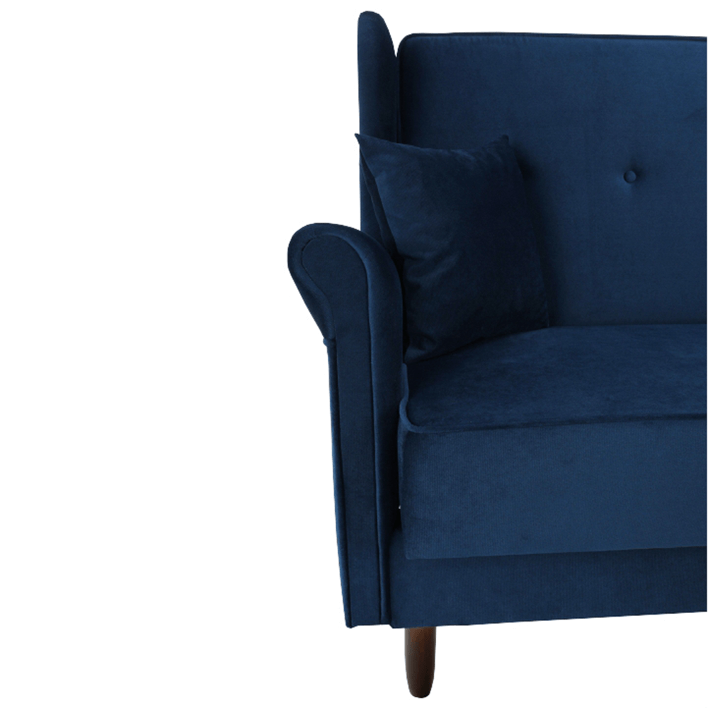 Colţar extensibil, material textil albastru, COLUMBUS