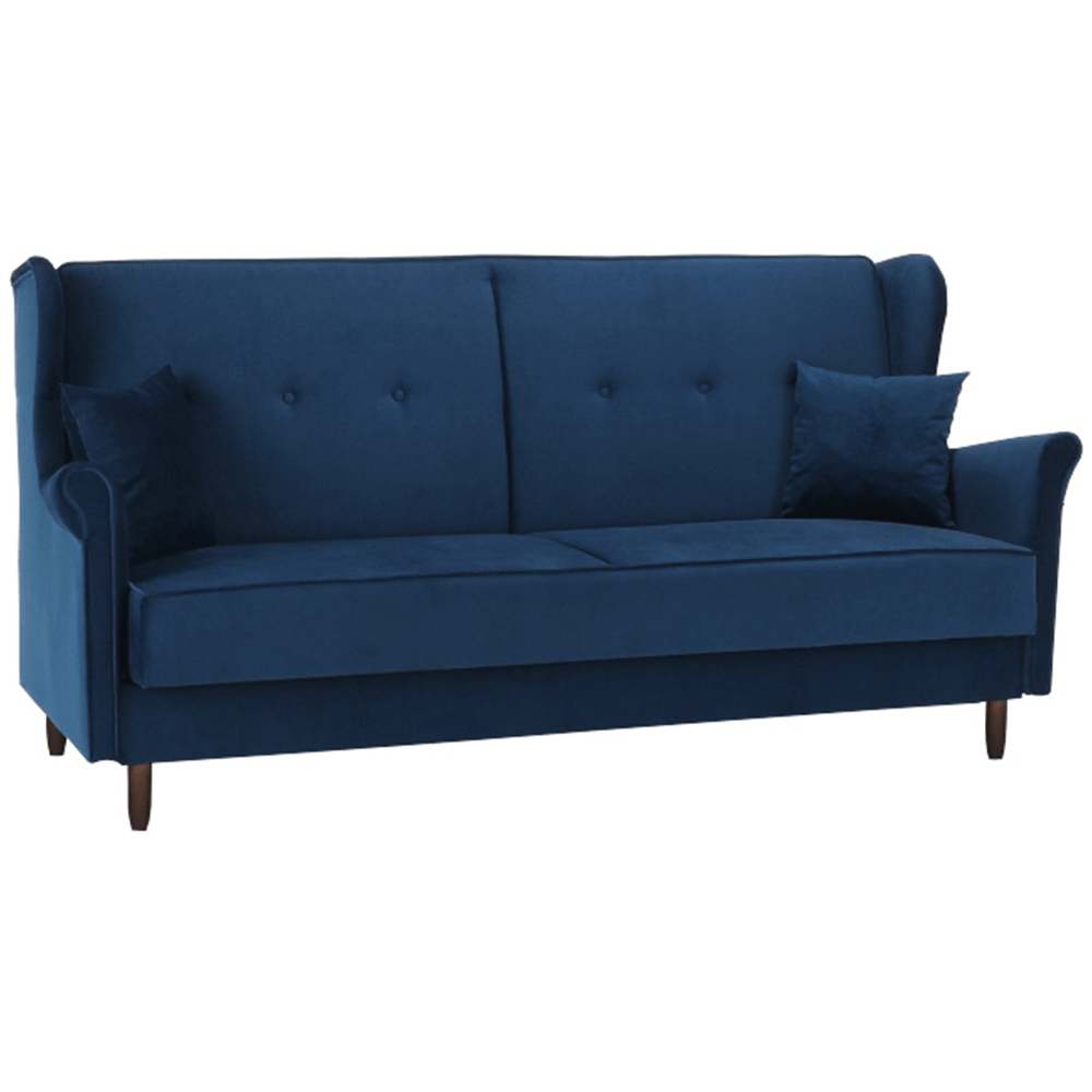 Colţar extensibil, material textil albastru, COLUMBUS