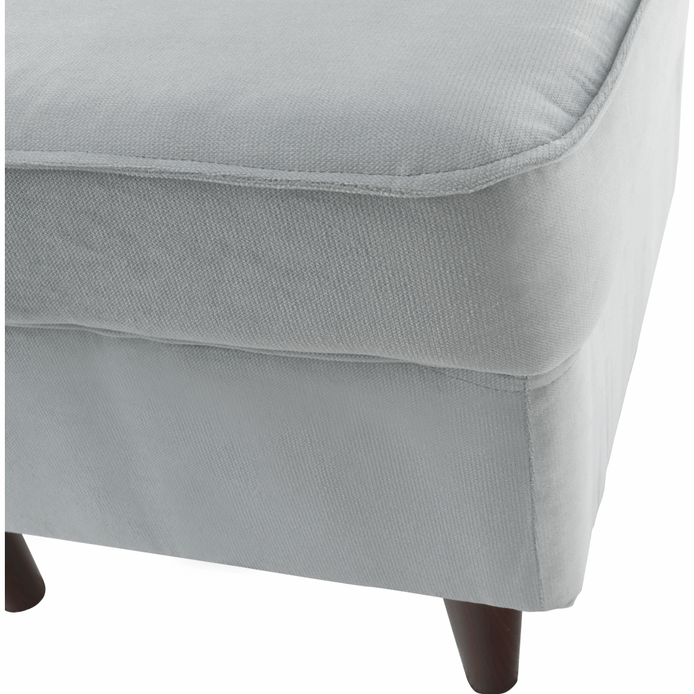 Taburet modern, gri deschis/nuc, RUFINO
