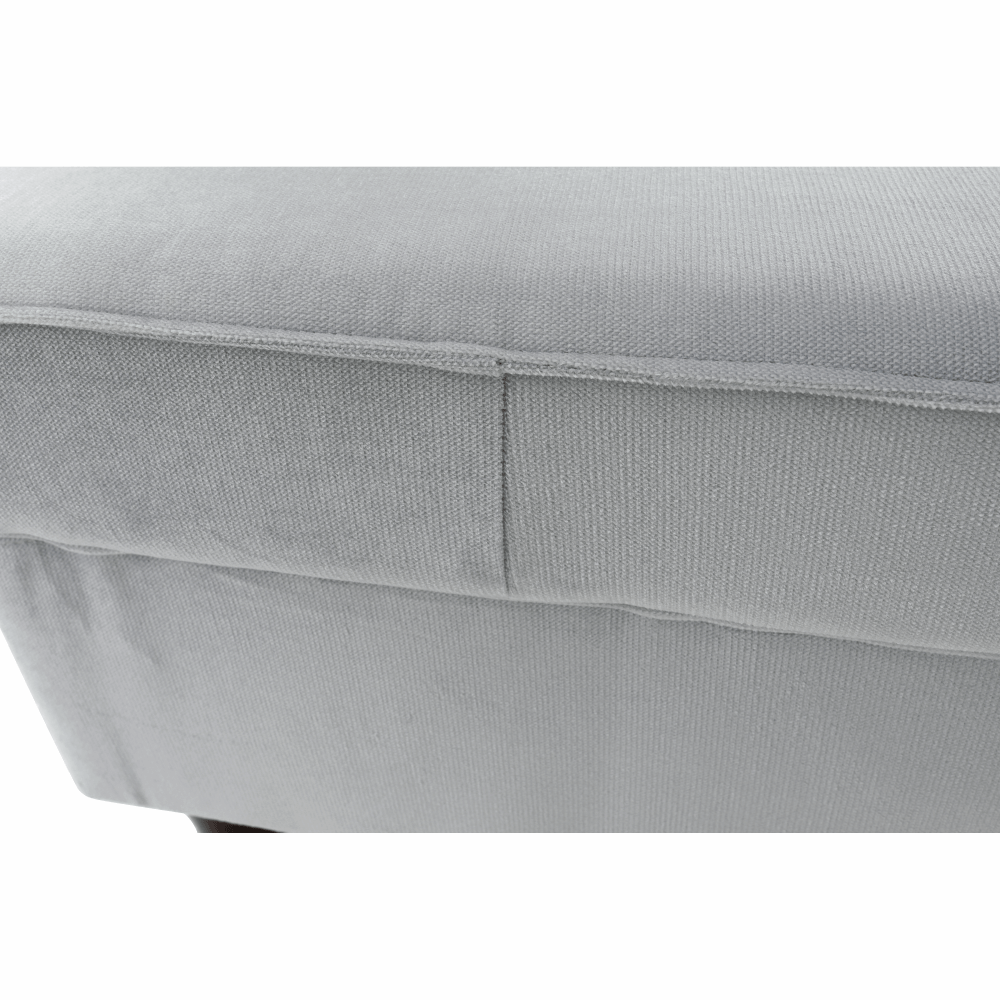 Taburet modern, gri deschis/nuc, RUFINO