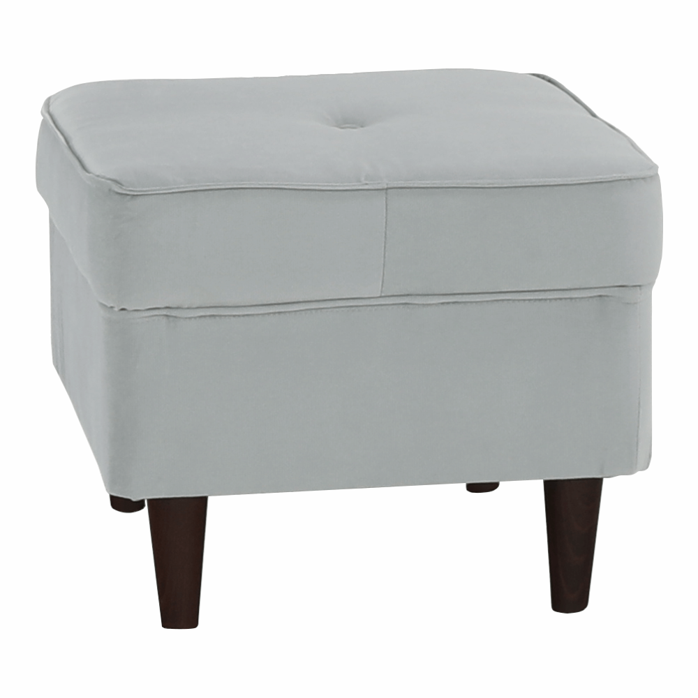 Taburet modern, gri deschis/nuc, RUFINO