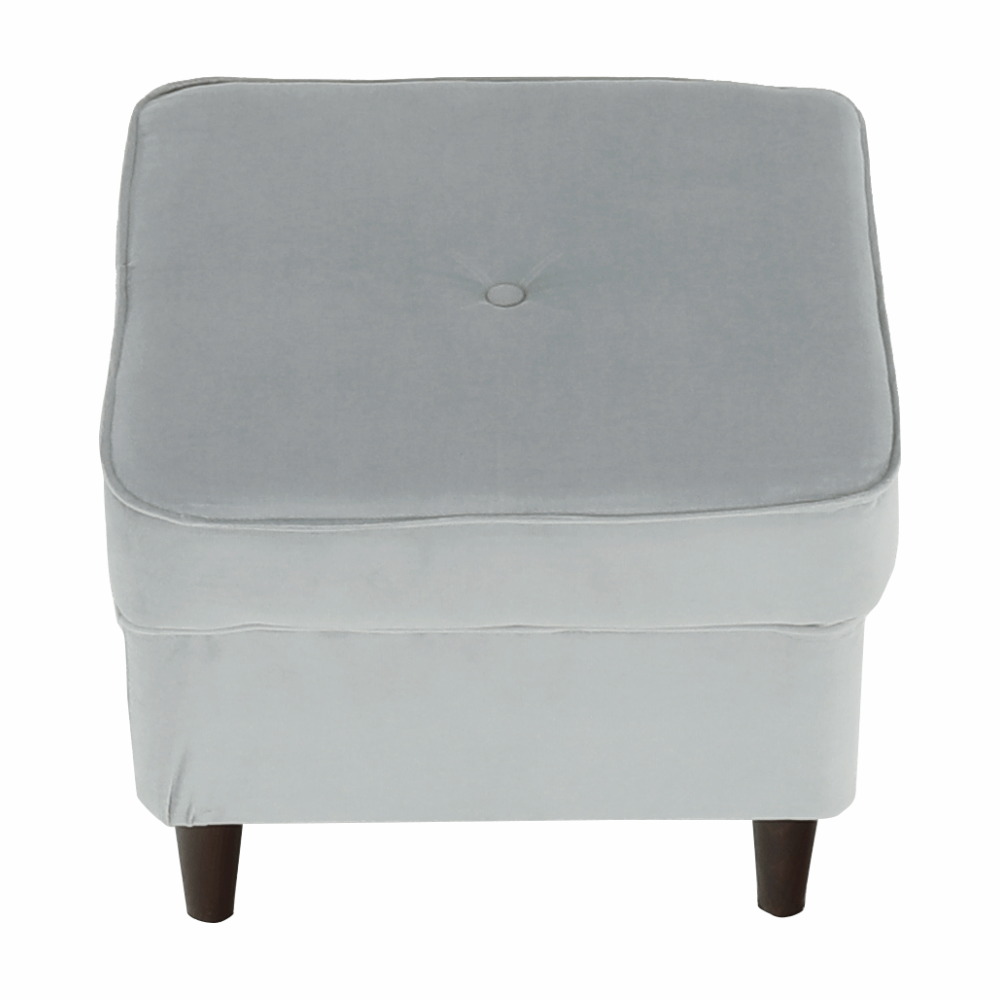 Taburet modern, gri deschis/nuc, RUFINO