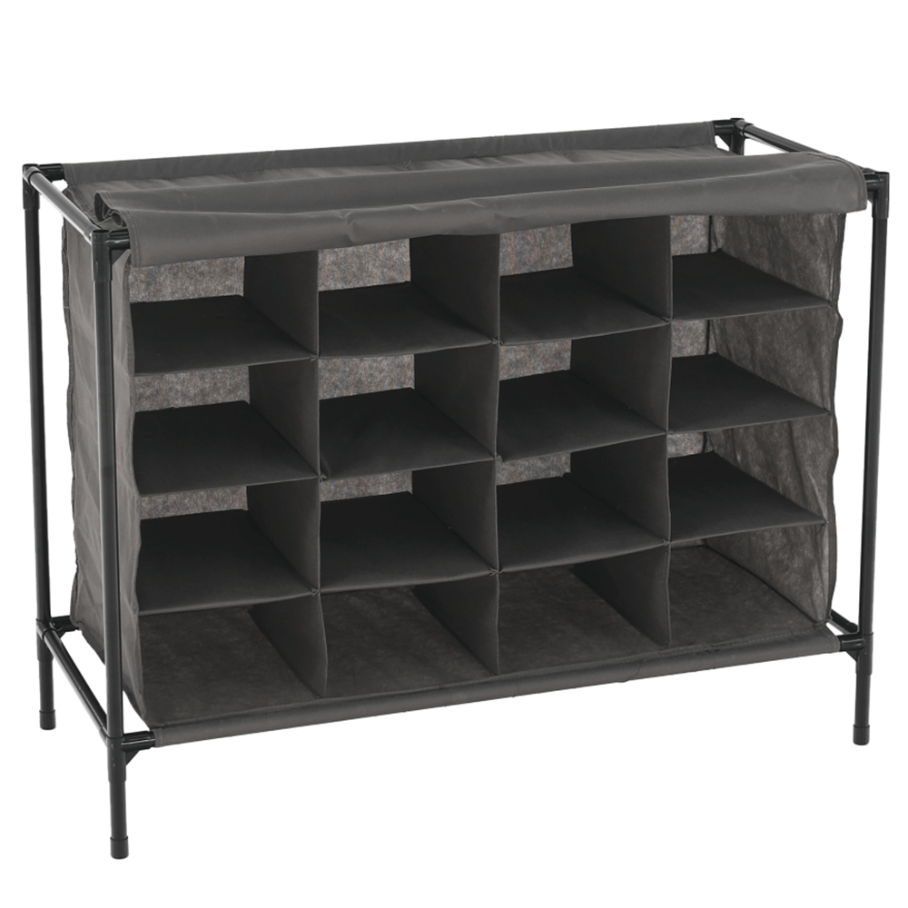 Organizator de pantofi, gri închis / negru, RUFO