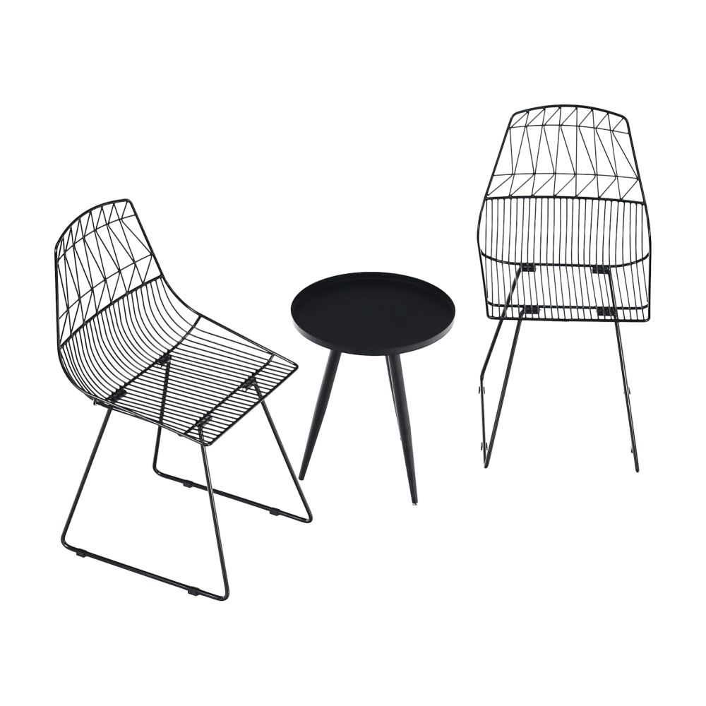 Set de grădină 1 + 2, negru, SAHIR