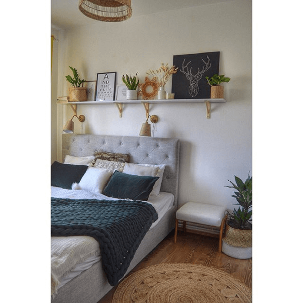 Pat modern cu spaţiu pentru depozitare, textil gri, 160x200, SANTOLA