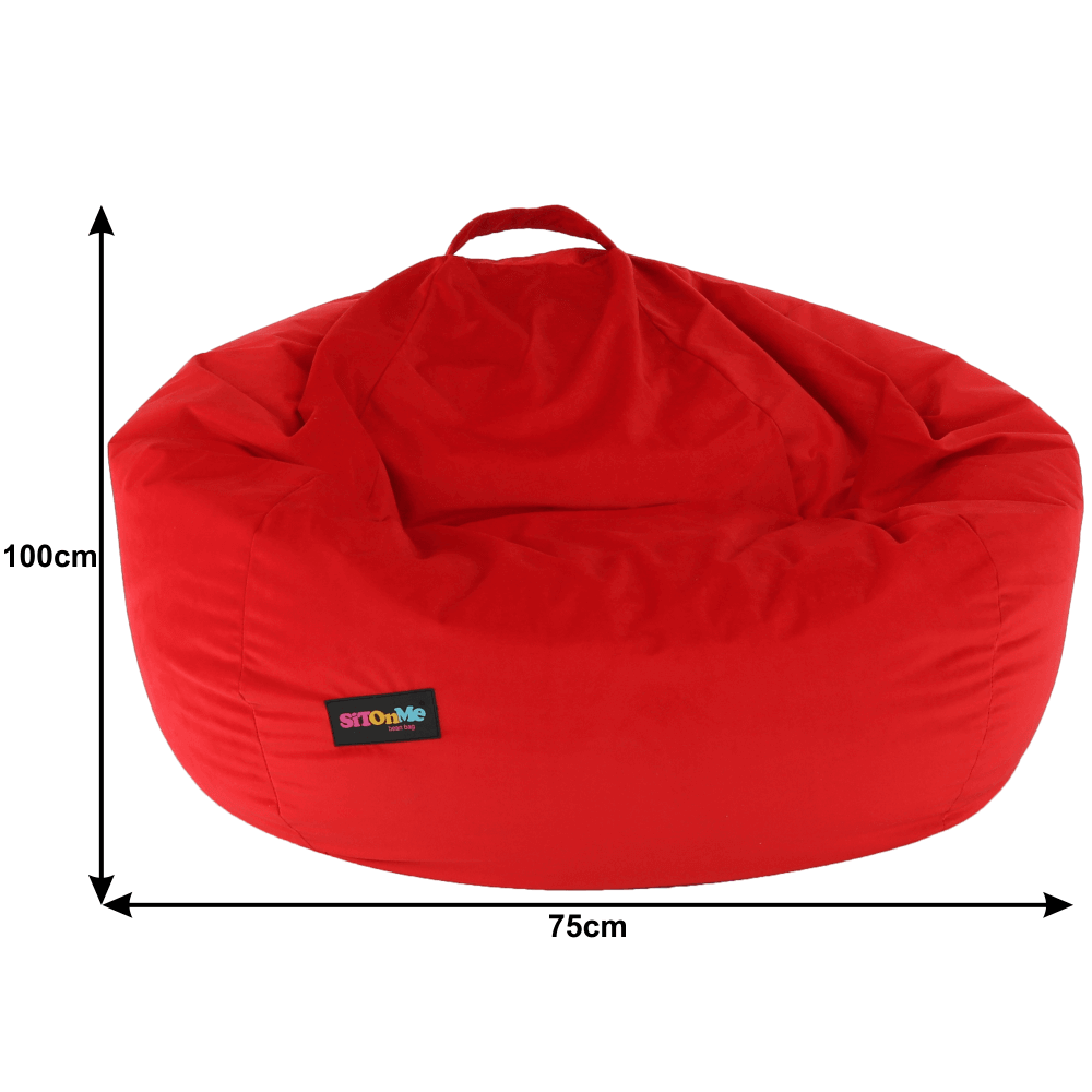 Fotoliu tip sac, material textil roşu, TRIKALO