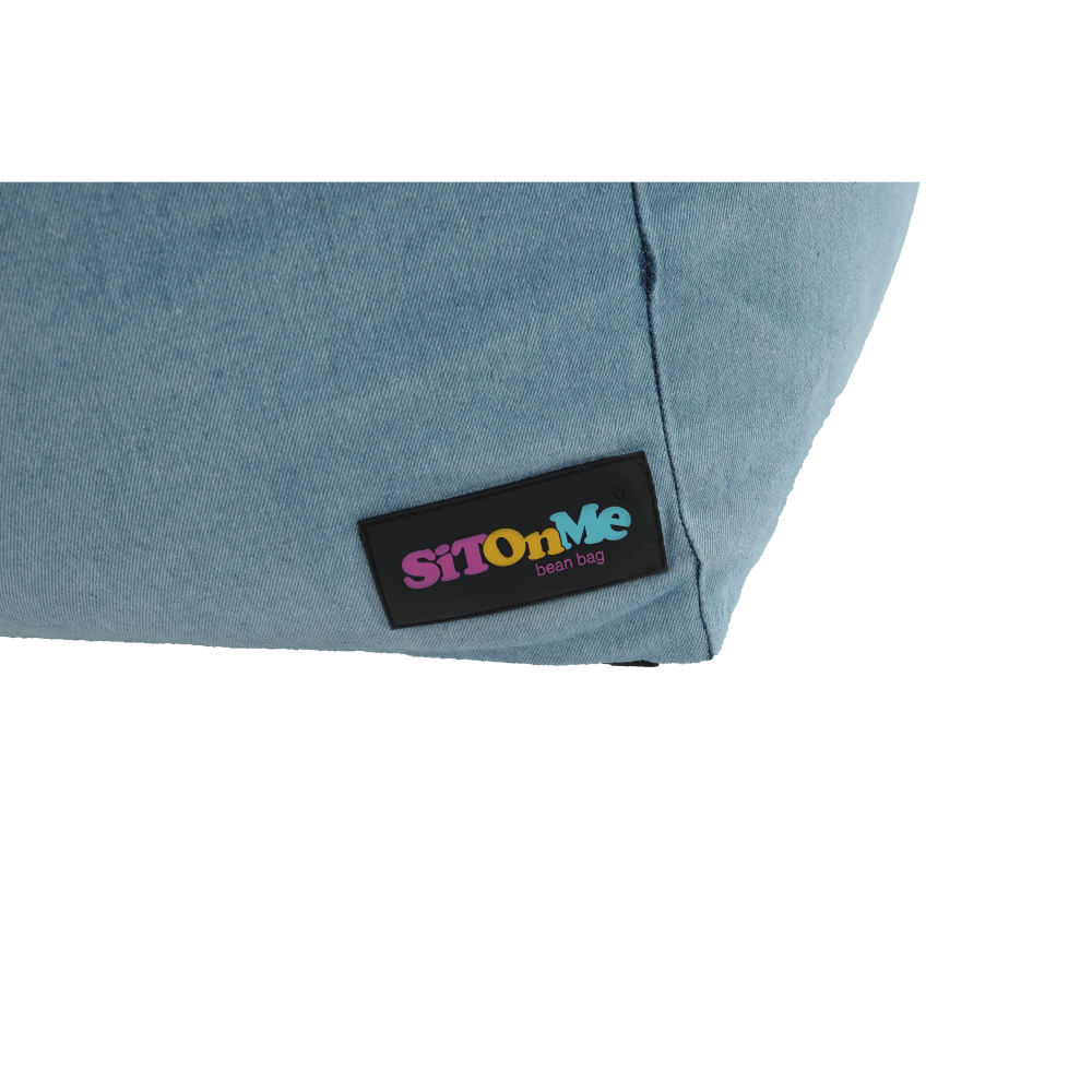 Fotoliu tip sac, material textil jeans, KOZANIT