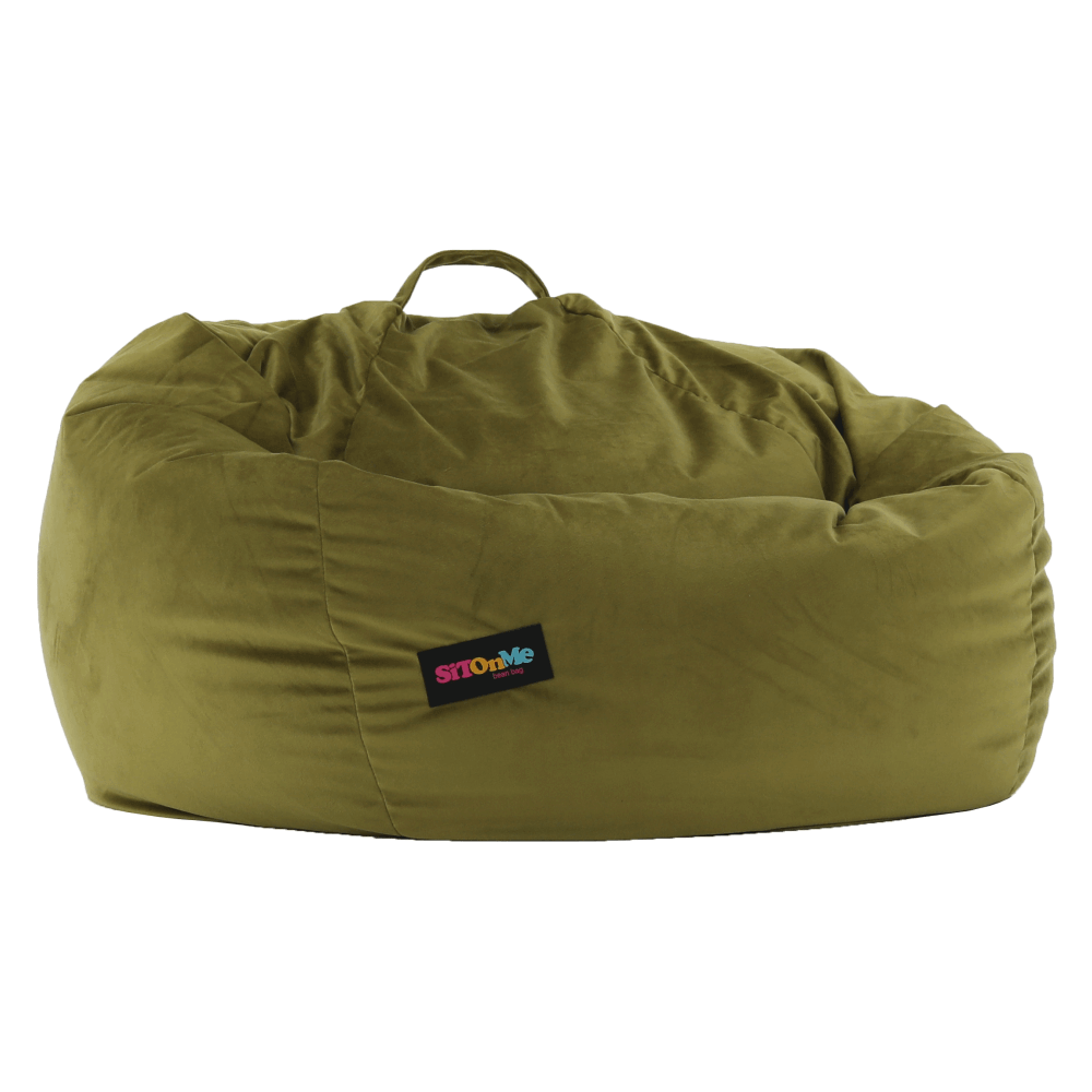 Fotoliu tip sac, material textil verde măsliniu, TRIKALO