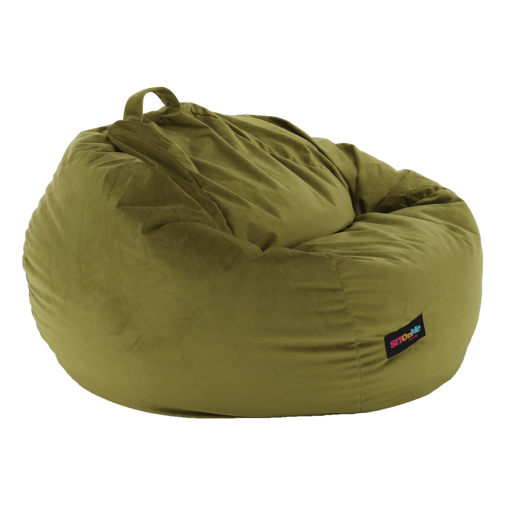 Fotoliu tip sac, material textil verde măsliniu, TRIKALO