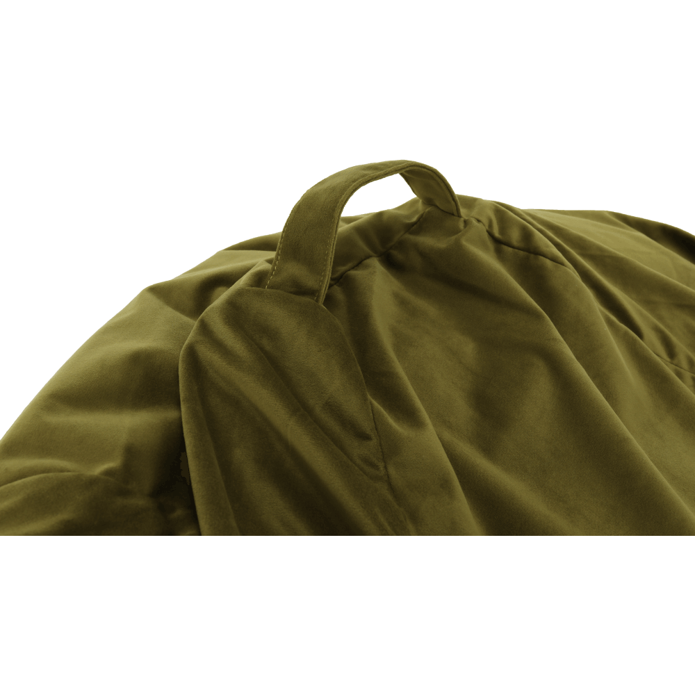Fotoliu tip sac, material textil verde măsliniu, TRIKALO