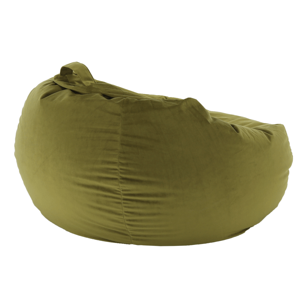 Fotoliu tip sac, material textil verde măsliniu, TRIKALO