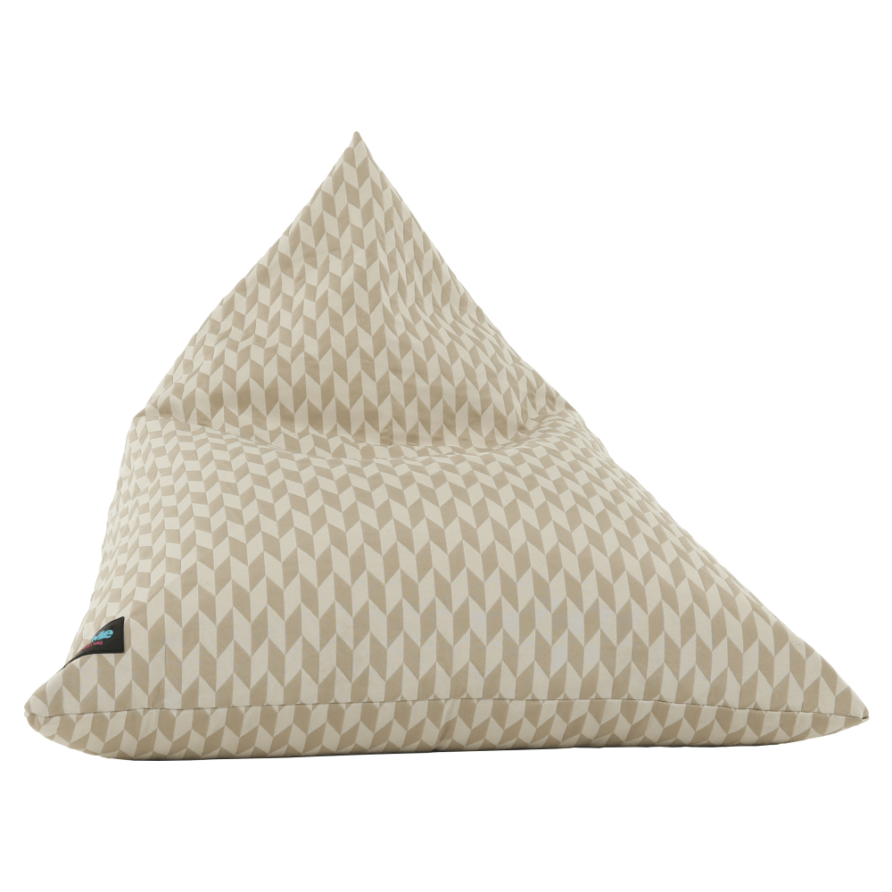 Fotoliu tip sac, crem/material textil cu model, RIUK