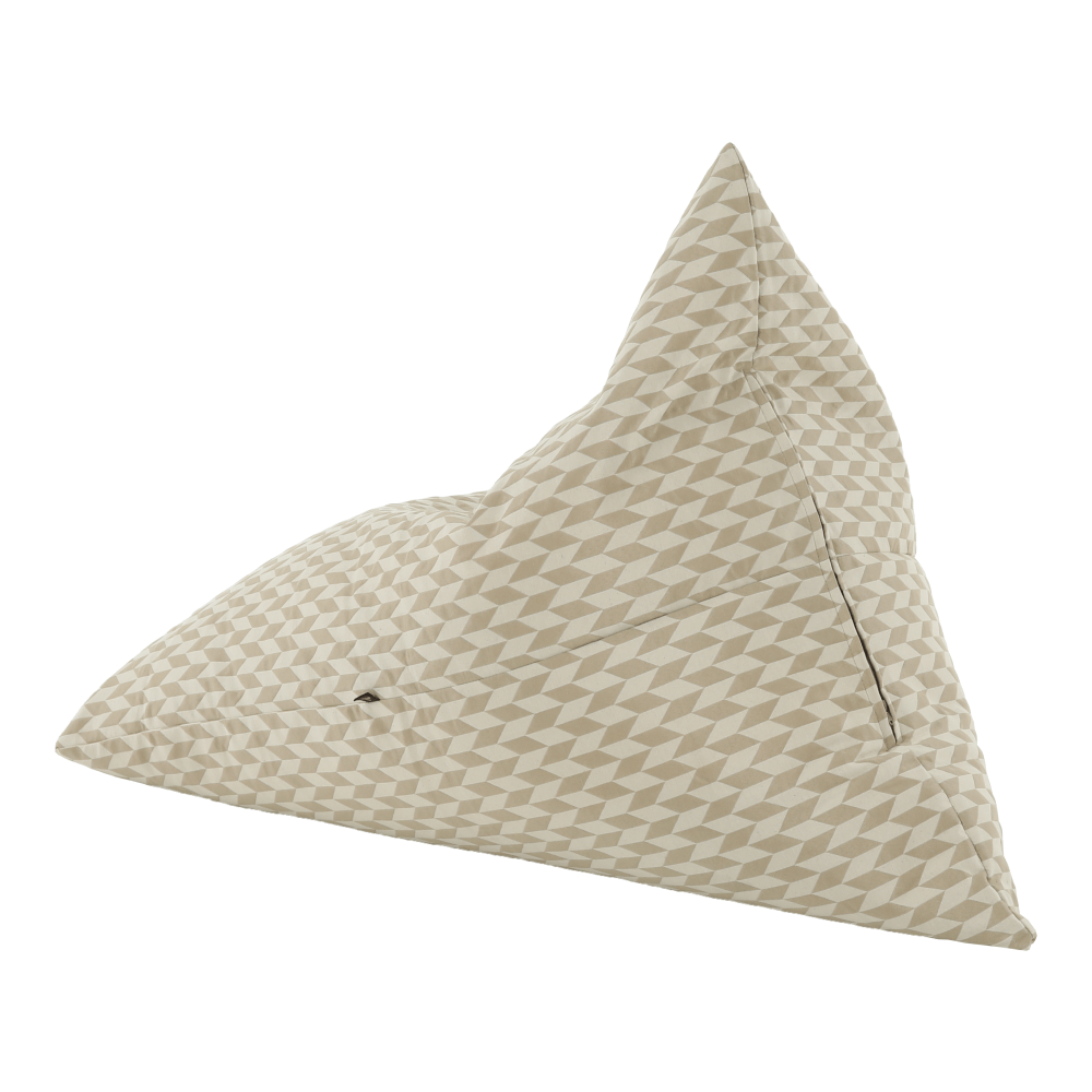 Fotoliu tip sac, crem/material textil cu model, RIUK