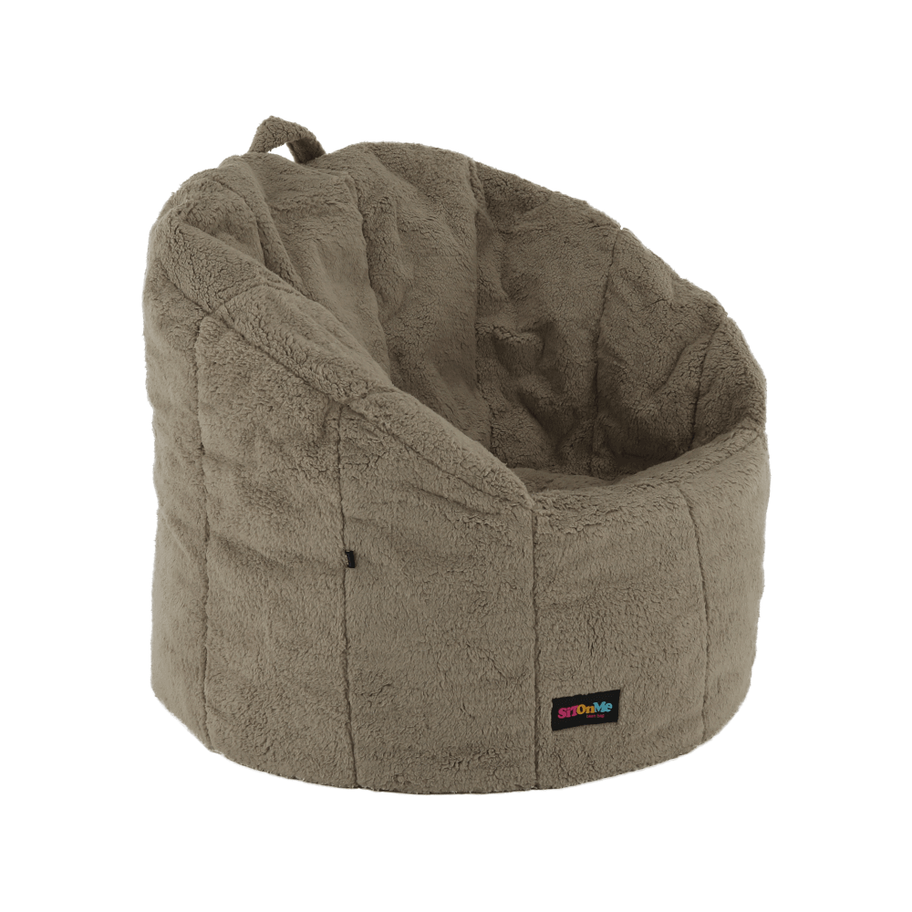 Fotoliu tip sac, material textil maro deschis, ALMERO